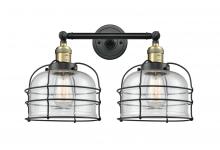 Innovations Lighting 208-BAB-G74-CE - Large Bell Cage 2 Light Bath Vanity Light