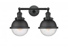 Innovations Lighting 208-BK-HFS-64-BK - Hampden - 2 Light - 18 inch - Matte Black - Bath Vanity Light