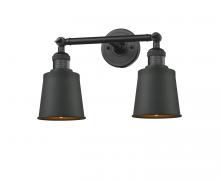 Innovations Lighting 208-BK-M9-BK - Addison - 2 Light - 16 inch - Matte Black - Bath Vanity Light