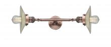 Innovations Lighting 208L-AC-G2 - Halophane - 2 Light - 9 inch - Antique Copper - Bath Vanity Light