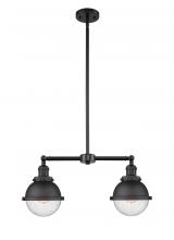 Innovations Lighting 209-BK-HFS-64-BK - Hampden - 2 Light - 18 inch - Matte Black - Stem Hung - Island Light