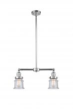 Innovations Lighting 209-PC-G184S - Canton - 2 Light - 21 inch - Polished Chrome - Stem Hung - Island Light