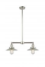 Innovations Lighting 209-PN-G2 - Halophane - 2 Light - 21 inch - Polished Nickel - Stem Hung - Island Light