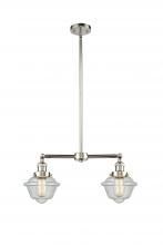 Innovations Lighting 209-PN-G534 - Oxford - 2 Light - 24 inch - Polished Nickel - Stem Hung - Island Light