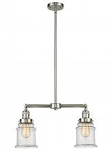 Innovations Lighting 209-SN-G184 - Canton - 2 Light - 21 inch - Brushed Satin Nickel - Stem Hung - Island Light