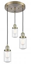 Innovations Lighting 211/3-AB-G314 - Dover 3 Light Multi-Pendant