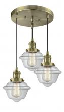 Innovations Lighting 211/3-AB-G532 - Small Oxford 3 Light Multi-Pendant