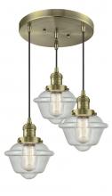 Innovations Lighting 211/3-AB-G534 - Small Oxford 3 Light Multi-Pendant