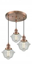 Innovations Lighting 211/3-AC-G534 - Small Oxford 3 Light Multi-Pendant