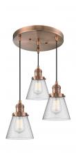 Innovations Lighting 211/3-AC-G64 - Small Cone 3 Light Multi-Pendant