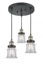 Innovations Lighting 211/3-BAB-G182S - Small Canton 3 Light Multi-Pendant