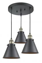 Innovations Lighting 211/3-BAB-M13-BK - Appalachian 3 Light Multi-Pendant