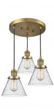 Innovations Lighting 211/3-BB-G44 - Large Cone 3 Light Multi-Pendant