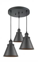 Innovations Lighting 211/3-BK-M13-BK - Appalachian 3 Light Multi-Pendant