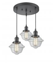 Innovations Lighting 211/3-OB-G532 - Small Oxford 3 Light Multi-Pendant