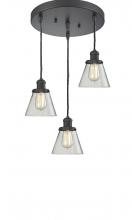 Innovations Lighting 211/3-OB-G62 - Small Cone 3 Light Multi-Pendant