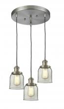 Innovations Lighting 211/3-SN-G52 - Small Bell 3 Light Multi-Pendant