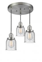 Innovations Lighting 211/3-SN-G54 - Small Bell 3 Light Multi-Pendant