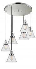 Innovations Lighting 212/6-PN-G44 - Large Cone 6 Light Multi-Pendant