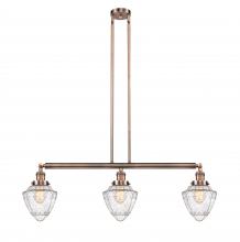 Innovations Lighting 213-AC-G664-7 - Bullet - 3 Light - 38 inch - Antique Copper - Stem Hung - Island Light