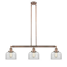 Innovations Lighting 213-AC-G72 - Bell - 3 Light - 41 inch - Antique Copper - Stem Hung - Island Light