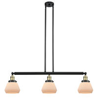 Innovations Lighting 213-BAB-G171 - Fulton - 3 Light - 39 inch - Black Antique Brass - Stem Hung - Island Light