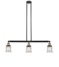 Innovations Lighting 213-BAB-G184S - Canton - 3 Light - 39 inch - Black Antique Brass - Stem Hung - Island Light