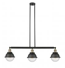 Innovations Lighting 213-BAB-HFS-64-BK - Hampden - 3 Light - 40 inch - Black Antique Brass - Stem Hung - Island Light