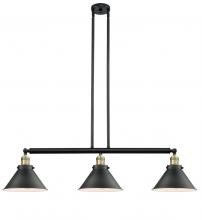 Innovations Lighting 213-BAB-M10-BK - Briarcliff - 3 Light - 43 inch - Black Antique Brass - Stem Hung - Island Light