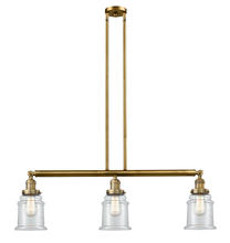 Innovations Lighting 213-BB-G182 - Canton - 3 Light - 39 inch - Brushed Brass - Stem Hung - Island Light