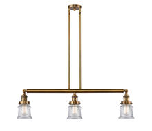 Innovations Lighting 213-BB-G182S - Canton - 3 Light - 39 inch - Brushed Brass - Stem Hung - Island Light