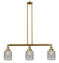 Innovations Lighting 213-BB-G262 - Stanton - 3 Light - 39 inch - Brushed Brass - Stem Hung - Island Light