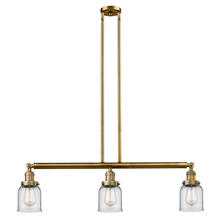 Innovations Lighting 213-BB-G52 - Bell - 3 Light - 38 inch - Brushed Brass - Stem Hung - Island Light