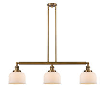 Innovations Lighting 213-BB-G71 - Bell - 3 Light - 41 inch - Brushed Brass - Stem Hung - Island Light