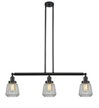 Innovations Lighting 213-BK-G142 - Chatham - 3 Light - 39 inch - Matte Black - Stem Hung - Island Light