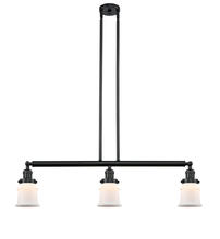 Innovations Lighting 213-BK-G181S - Canton - 3 Light - 39 inch - Matte Black - Stem Hung - Island Light