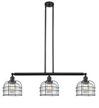Innovations Lighting 213-BK-G74-CE - Large Bell Cage 3 Light Island Light