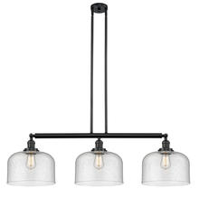 Innovations Lighting 213-BK-G74-L - Bell - 3 Light - 42 inch - Matte Black - Stem Hung - Island Light