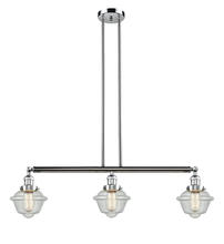 Innovations Lighting 213-PC-G534 - Oxford - 3 Light - 40 inch - Polished Chrome - Stem Hung - Island Light