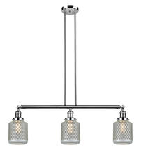 Innovations Lighting 213-PN-G262 - Stanton - 3 Light - 39 inch - Polished Nickel - Stem Hung - Island Light