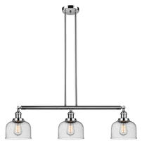 Innovations Lighting 213-PN-G74 - Bell - 3 Light - 41 inch - Polished Nickel - Stem Hung - Island Light