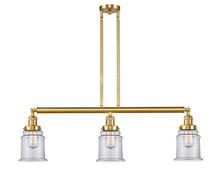 Innovations Lighting 213-SG-G182 - Canton - 3 Light - 39 inch - Satin Gold - Stem Hung - Island Light