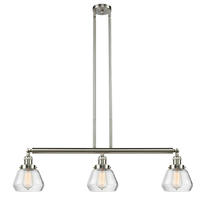 Innovations Lighting 213-SN-G172 - Fulton - 3 Light - 39 inch - Brushed Satin Nickel - Stem Hung - Island Light