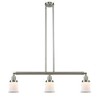 Innovations Lighting 213-SN-G181S - Canton - 3 Light - 39 inch - Brushed Satin Nickel - Stem Hung - Island Light