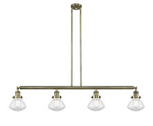 Innovations Lighting 214-AB-G322 - Olean - 4 Light - 51 inch - Antique Brass - Stem Hung - Island Light