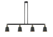 Innovations Lighting 214-BAB-M9-BK - Addison 4 Light Island Light