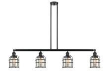 Innovations Lighting 214-BK-G58-CE - Small Bell Cage 4 Light Island Light