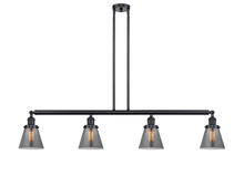 Innovations Lighting 214-BK-G63 - Small Cone 4 Light Island Light