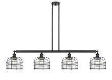 Innovations Lighting 214-BK-G72-CE - Large Bell Cage 4 Light Island Light