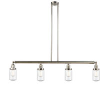 Innovations Lighting 214-PN-G314 - Dover - 4 Light - 49 inch - Polished Nickel - Stem Hung - Island Light